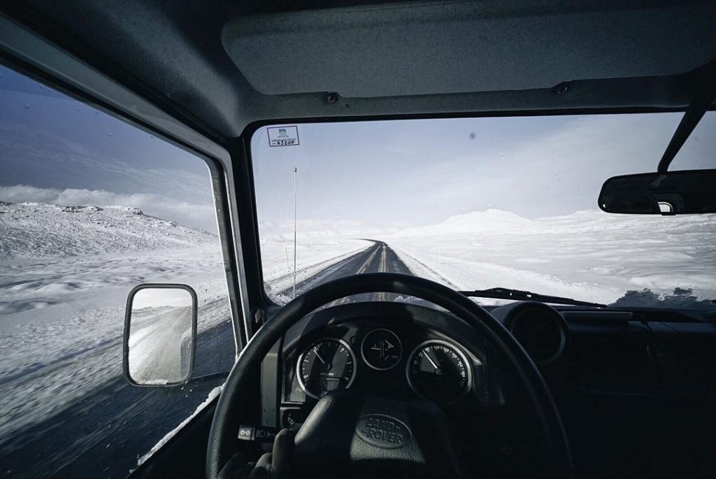 Defender Iceland Driving