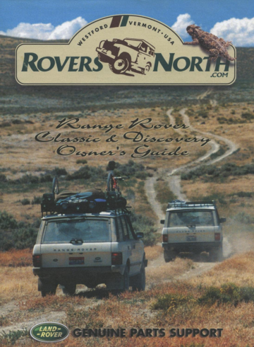 Range Rover Discovery Owners Guide 2001