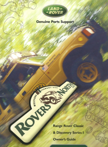 Range Rover Discovery Owners Guide 2002