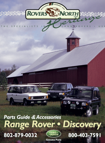 Range Rover Discovery Owners Guide 2003