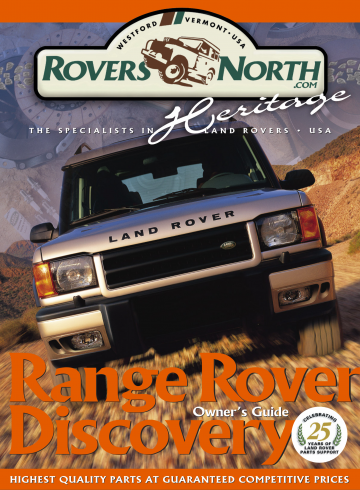 Range Rover Discovery Owners Guide 2004