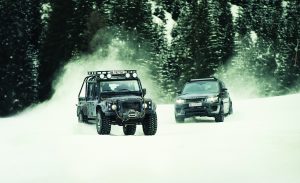 Land Rover Defenders from the James Bond movie SPECTRE