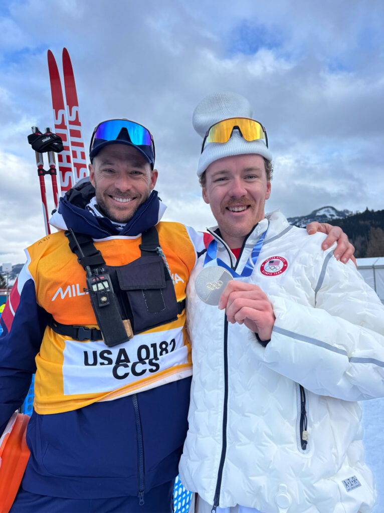 Ben Ogden Matt Whitcomb 2026 OWG credit Leann Bentley at usskiteam